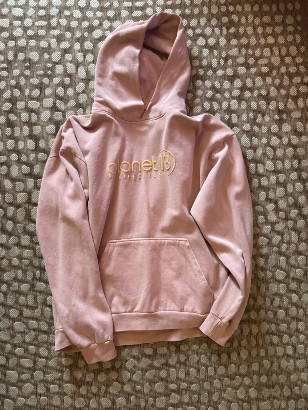 Planet 13 Lifestyle Pink Embroidered Hoodie XL Oversized Las Vegas Cannabis